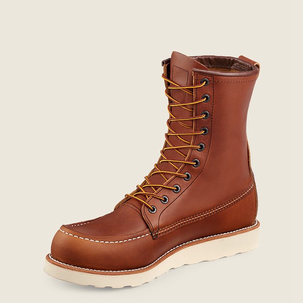 Work Støvler Herre - Red Wing Traction Tred - 8-Inch Soft Toe - Brune - GQKAFB-807